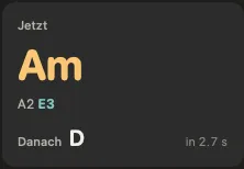 Riffwerk zeigt Am als A2 und E3.